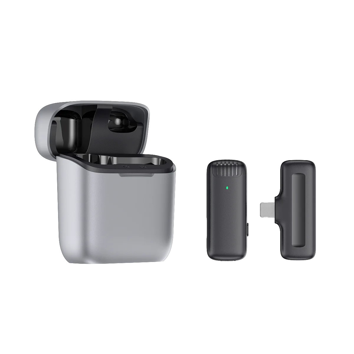 

Wireless Lavalier Microphone Compatible with IPhone IPad with 48H Charging Case, Plug-Play 2.4GHz Wireless Lapel Mic