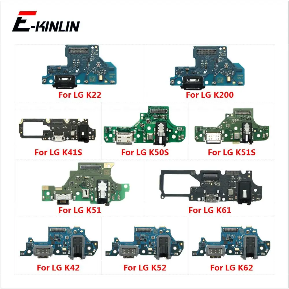 

Штепсельная Вилка для зарядного устройства, запчасти для платы, гибкий кабель с микрофоном для LG K200 K22 K60 K51 K61 K41S K51S K50S K42 K52 K62