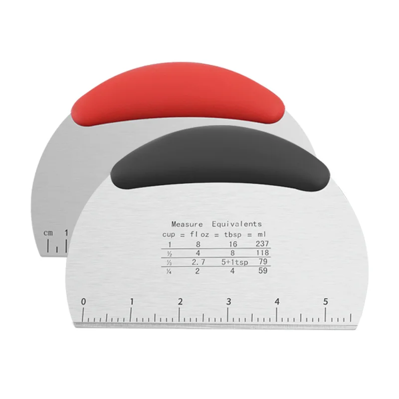 

Semicircle Cutting Knife Stainless Steel Flour Cutting Dough Cutting Knife Baking Tool with Scale Baking Tool Kitchen Items
