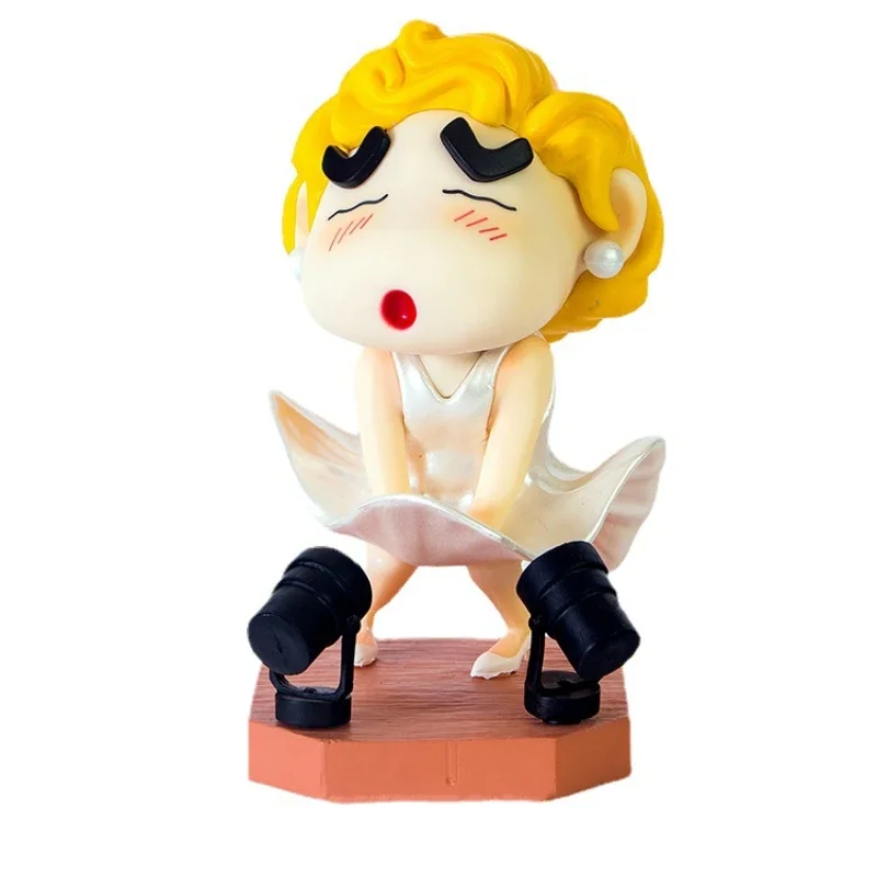 

Nohara Shinnosuke Crayon Shin-chan COS Marilyn Monroe GK figure trendy spoof creative model ornaments