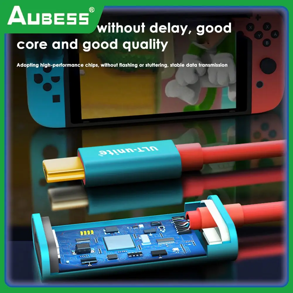 

4k Projection Cable With Charging Port Audio Synchronization Usb Data Cable Wire Support 3d Stereo Imaging Digital Cables 2m