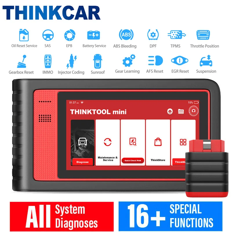 

THINKCAR Thinktool Mini OBD2 Car Automotive Scanner All System DPF A/F 28 Reset OBD 2 Code Reader Diagnostic Tool Free Update