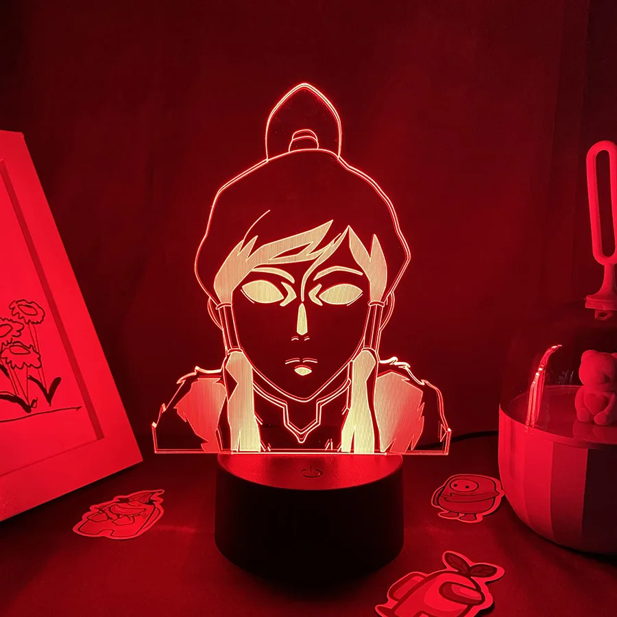 

Аватар, последняя фигурка аниме, Korra, 3D Светодиодная Лавовая Лампа, крутой подарок для друзей, украшение спальни, манга, Аватар, Korra, светильни...