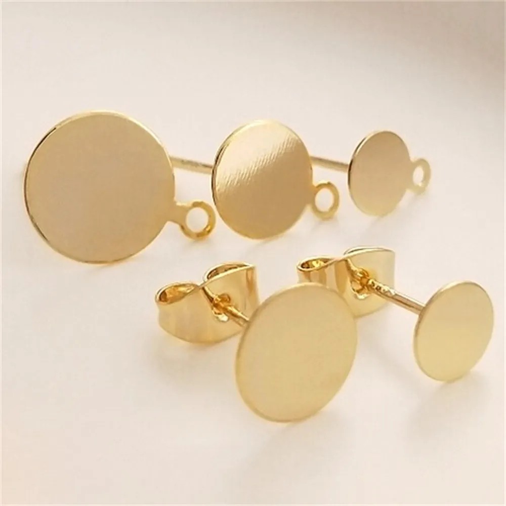 Серебряная игла пробы с подвесными серьгами плоским дном и плоскими