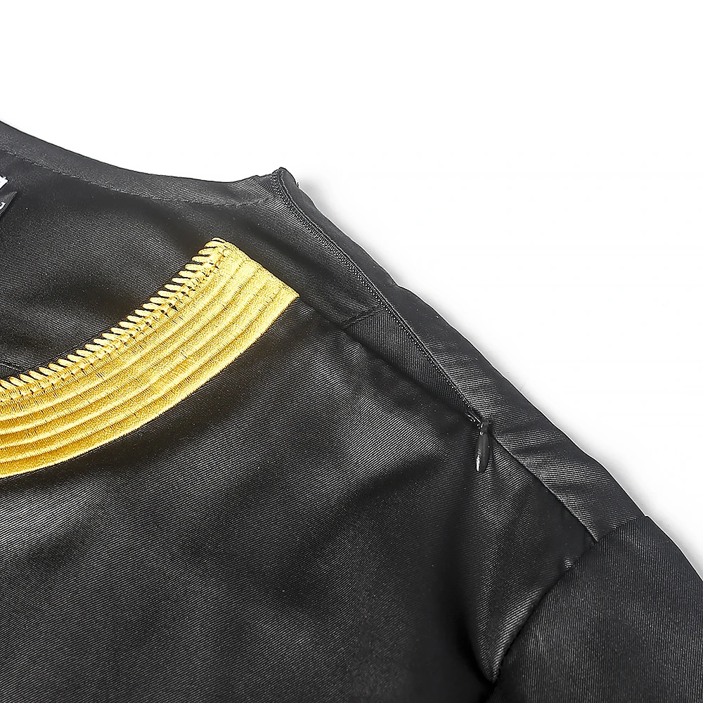 H&ampD African Clothes For Men Dashiki No Cap Black Shirt Pants Set Embroidery Tops Trouser Suit Traditional Clothing Party - купить по