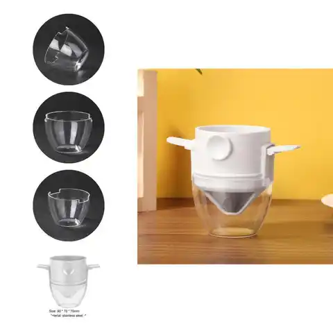 Кофейный фильтр, чашка, удобный эффективный Фильтр кофеварки, безбумажный антикоррозийный кофейный капельница