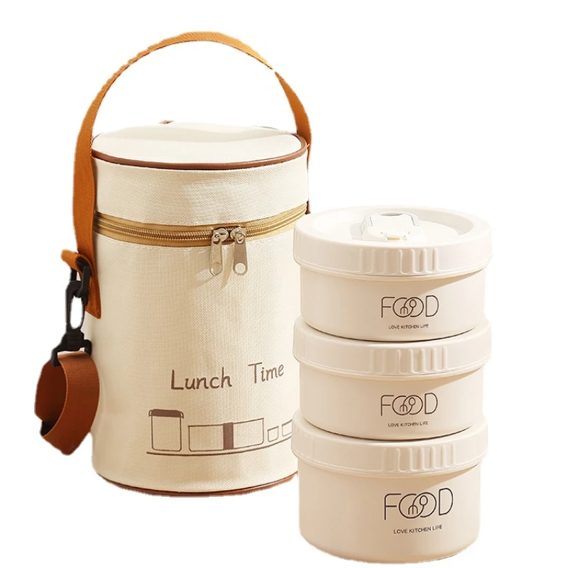 

Stainless Steel Fat-Reducing Lunch Box Microwave Oven Heated Bento Box Light Food Crisper