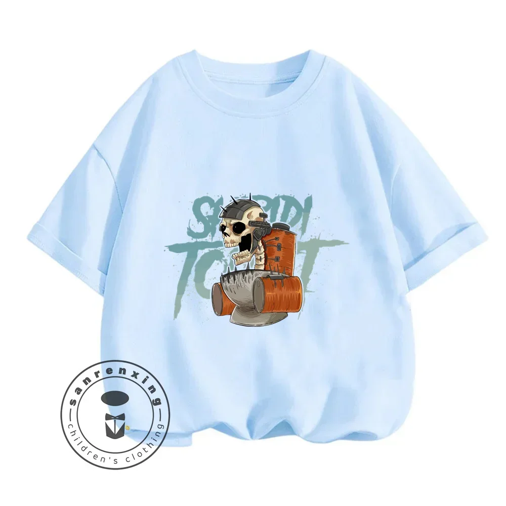 Skibidi Забавная Футболка С Мультяшным Принтом Для Унитаза Мальчиков И Девочек