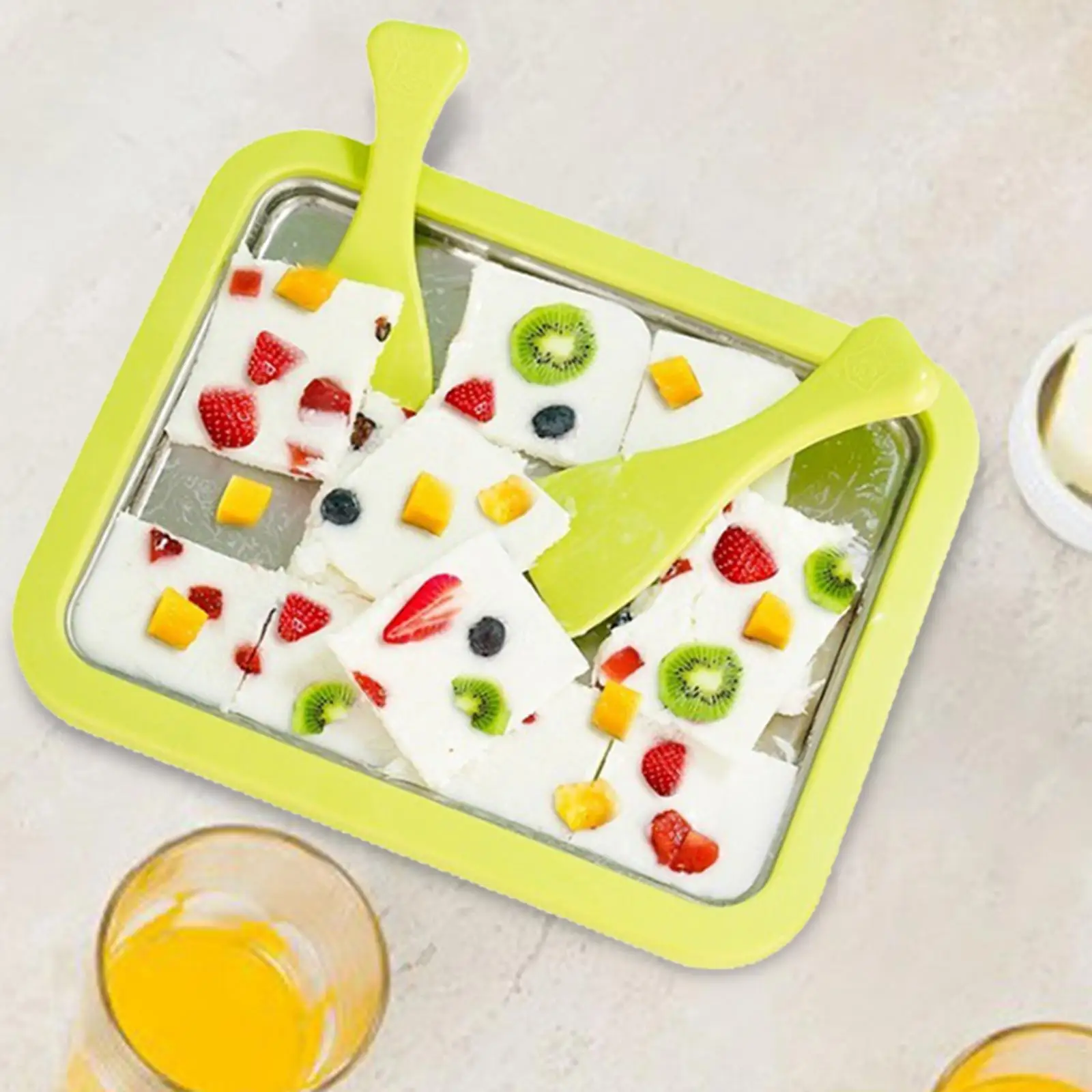 

Ice Cream Roller Maker Plate Stainless Steel for Home Yoghurt Frying Machine