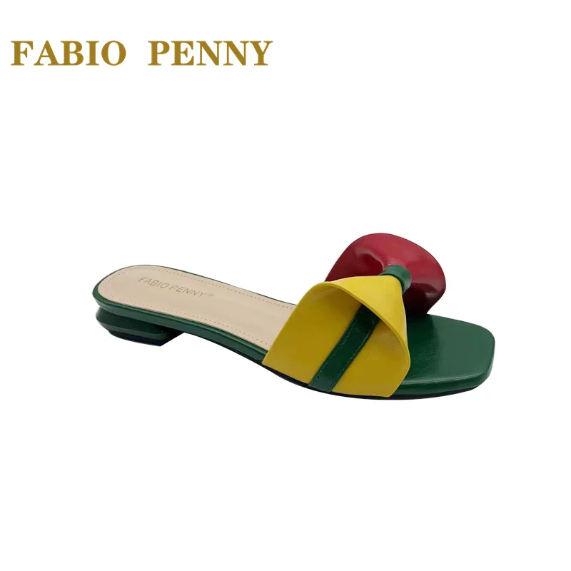 FABIO PENNY2024 европейские женские модные элегантные сверкающие туфли на низком