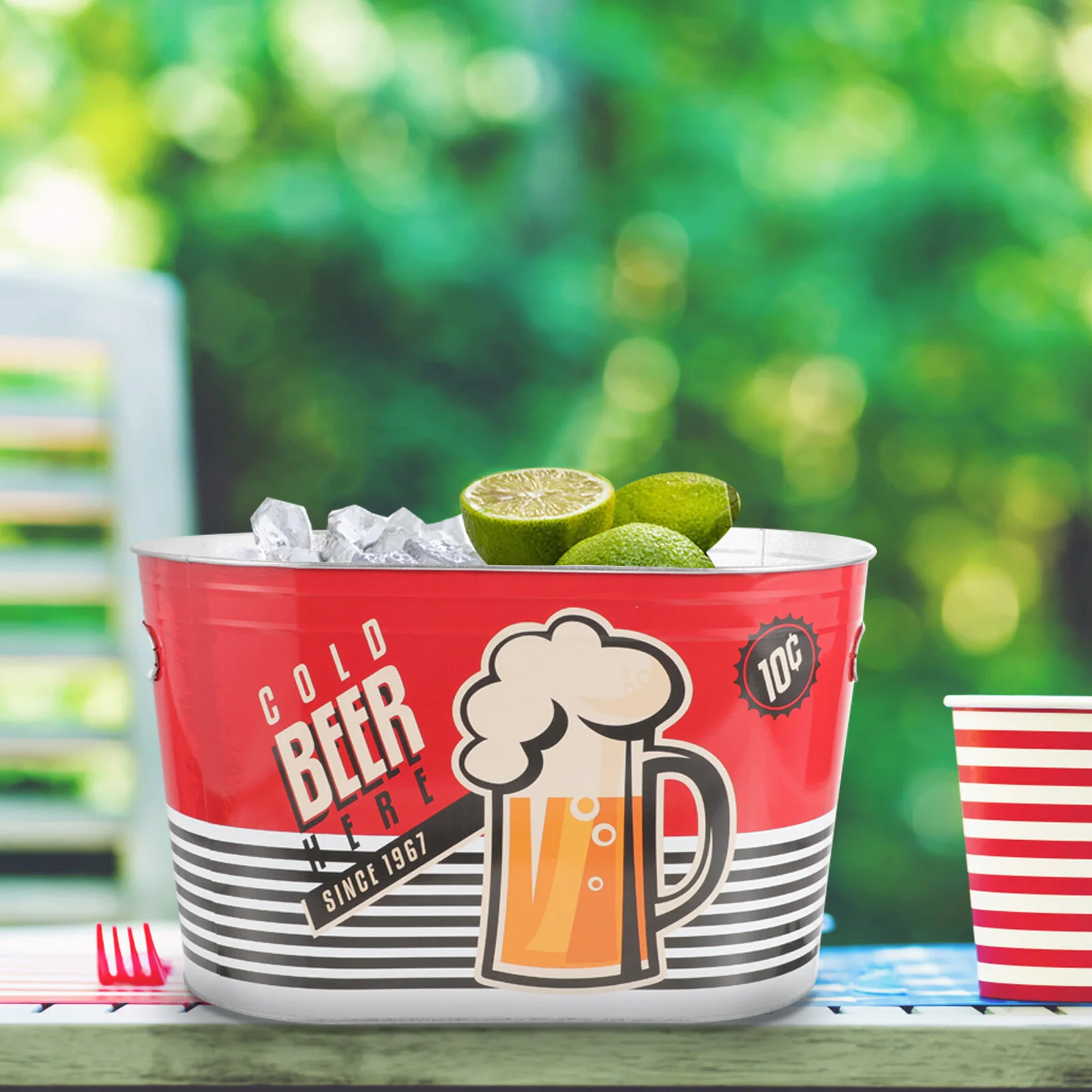

Beer Ice Bucket Cube Buckets Drink Chiller Bar Champagne Outdoor Cooler Barrel Metal