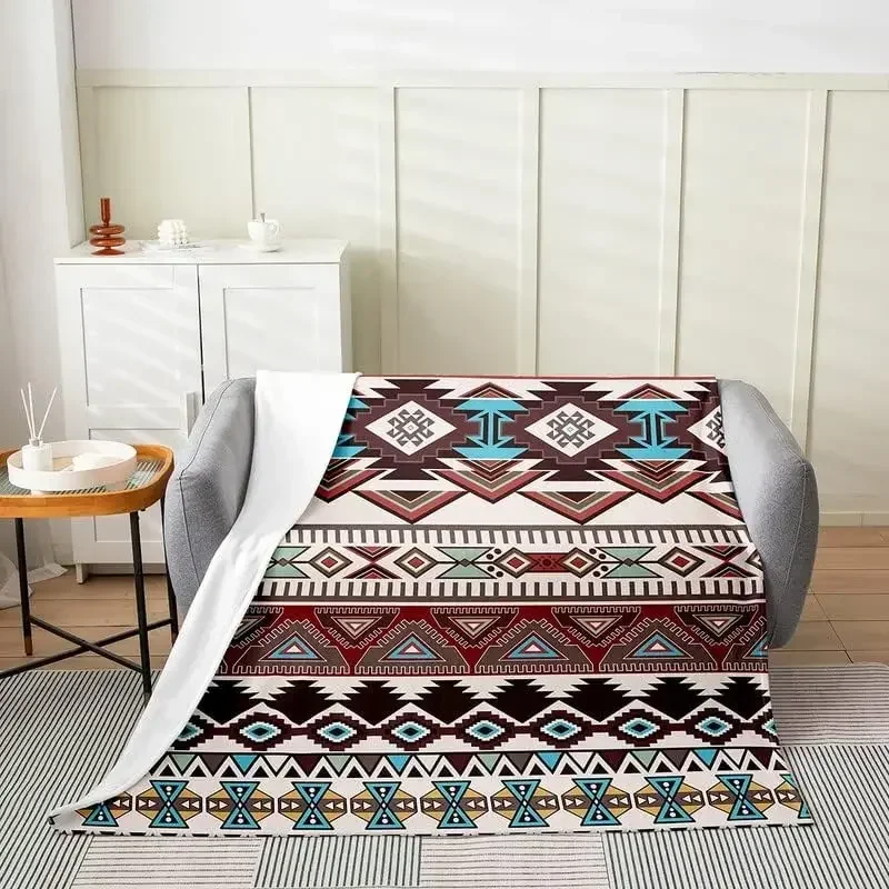 Фланелевое Флисовое Одеяло В Стиле Бохо Западном Всесезонное С Принтом Диких