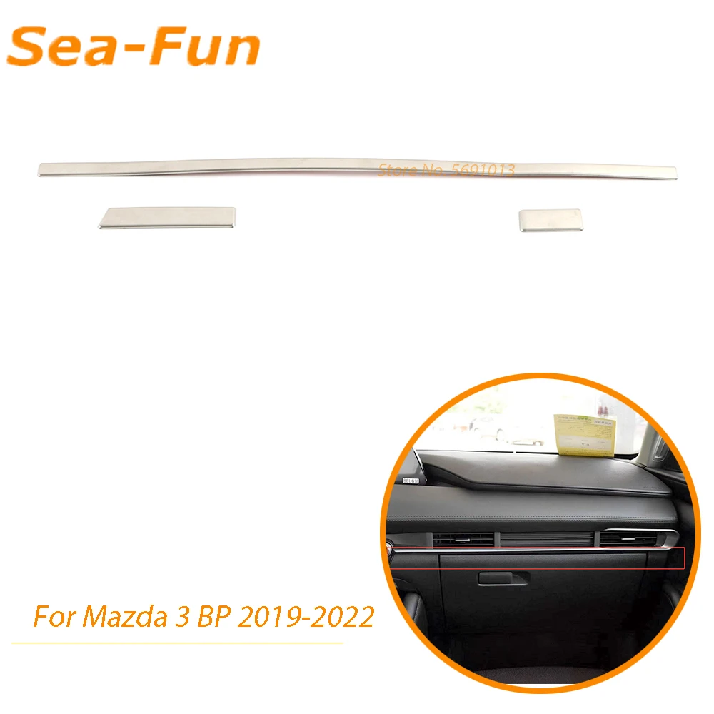 

Для Mazda 3 BP 2019 2020 2021 Центральная панель управления автомобиля, отделка крышки, декоративная наклейка, полоса, аксессуары для модификации инте...