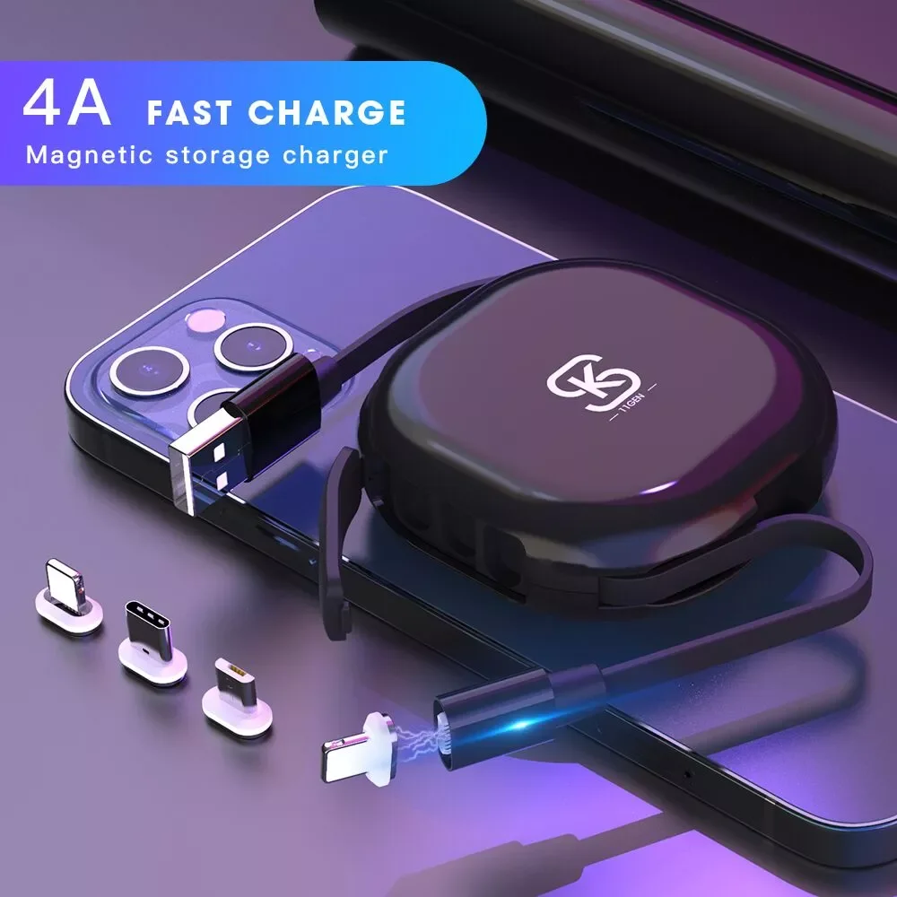 

Magnetic Rope Fast Charging Data Sync Cord 4A USB Cable For Micro Type C Charger For iPhone 12 USB Data Line SIKAI Magnet Dock