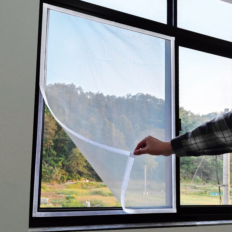 شبكات الباعوض ل شبكة شاشة النافذة حجم مخصص الحشرات تول الأبيض غير مرئية ضد البعوض والذباب قابل للإزالة قابل للغسل