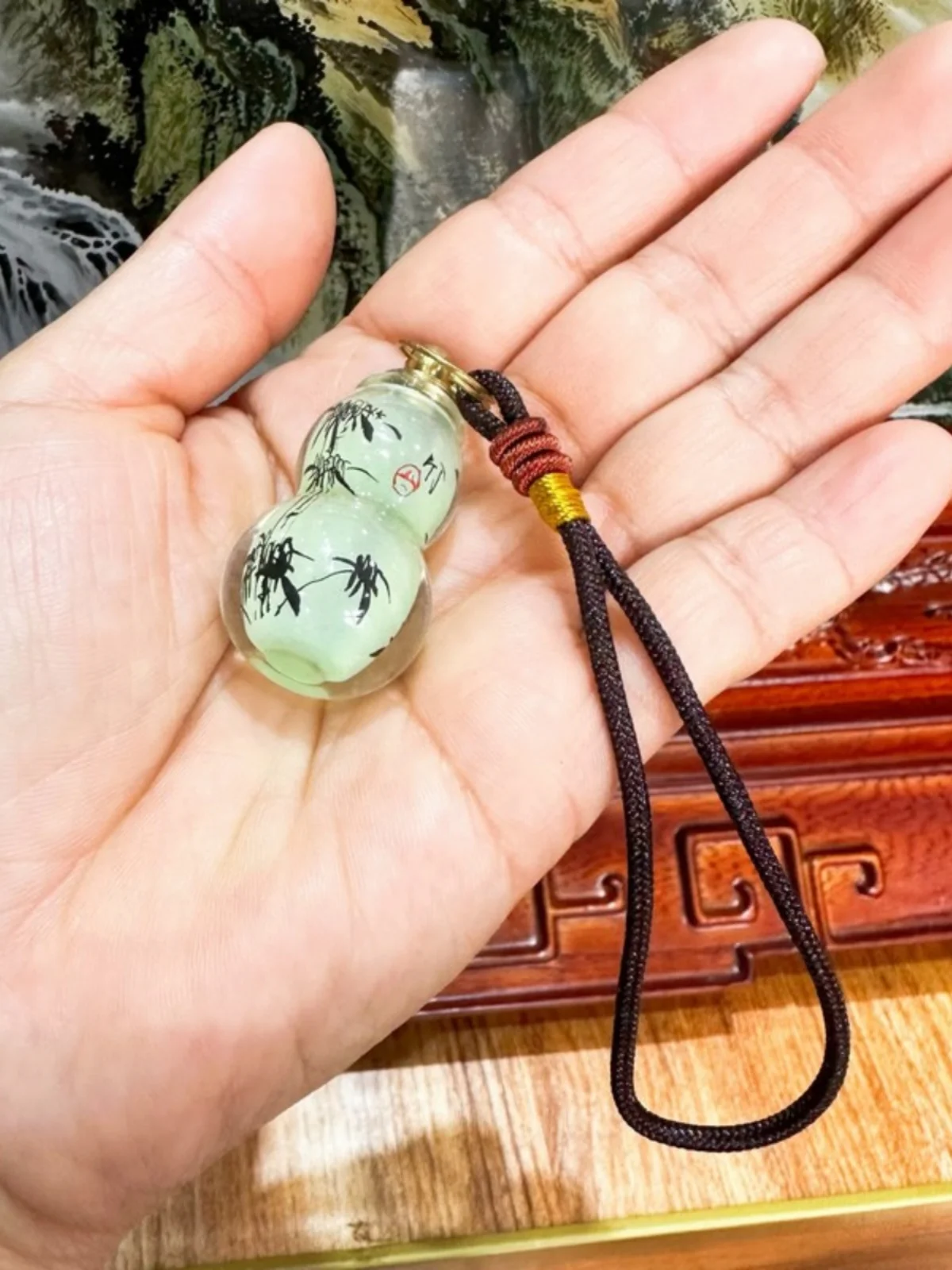 Внутри окрашенный табак бутылка горшок с циннабар порошок контейнер Тыква