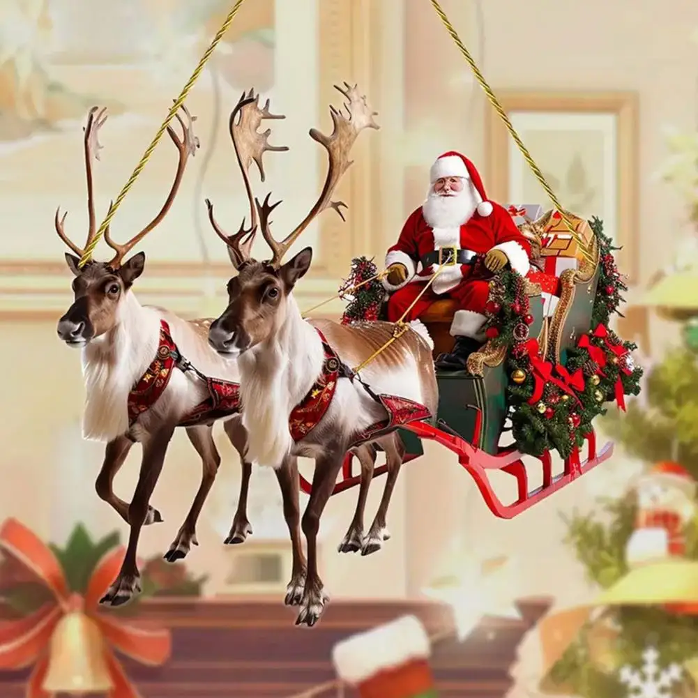 Причудливые рождественские украшения праздничные акриловые для декора елки