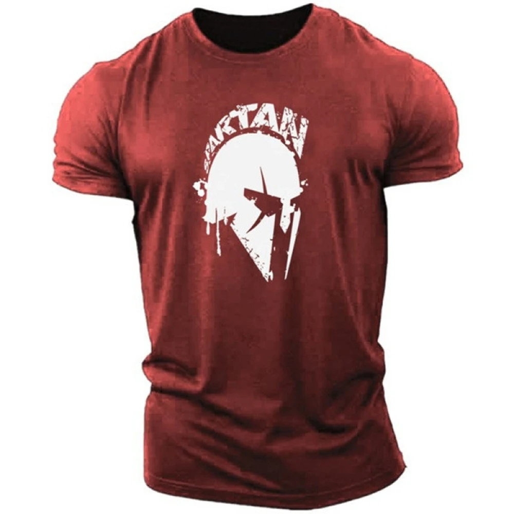 

Men's T-shirt Spartan Warrior 3d Print Oversized T-shirt Summer Crewneck Short Sleeves High Quality Garment Loose Breathable Top