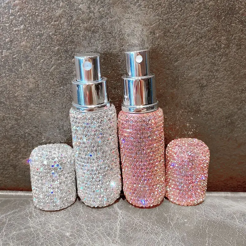 

Colorful spray bottles, small bottles, magic colors, pink and purple fashion, high-end luxury girls, hydrating, full drilling