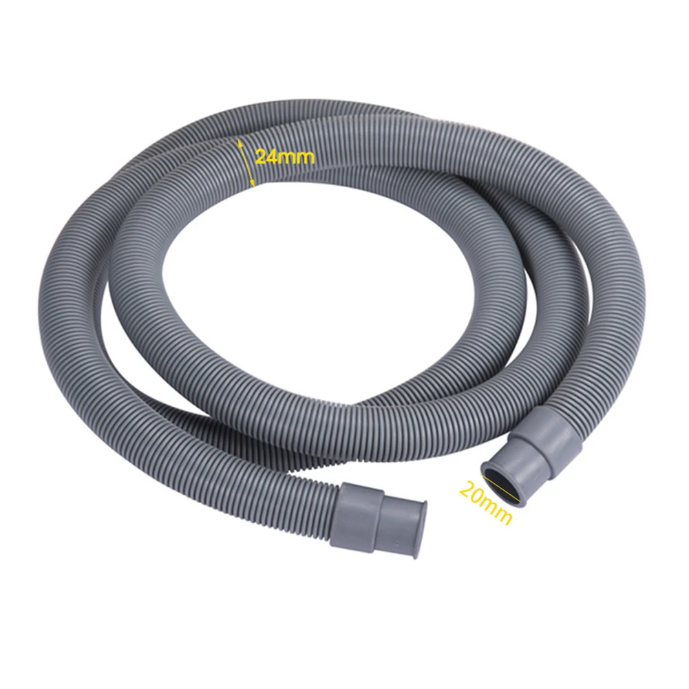 1.5M Drain Waste Hose Washing Machine Dishwasher  Extension Pipe Outlet Expel Tube Plastic Stretchable Flexible Drain Hose