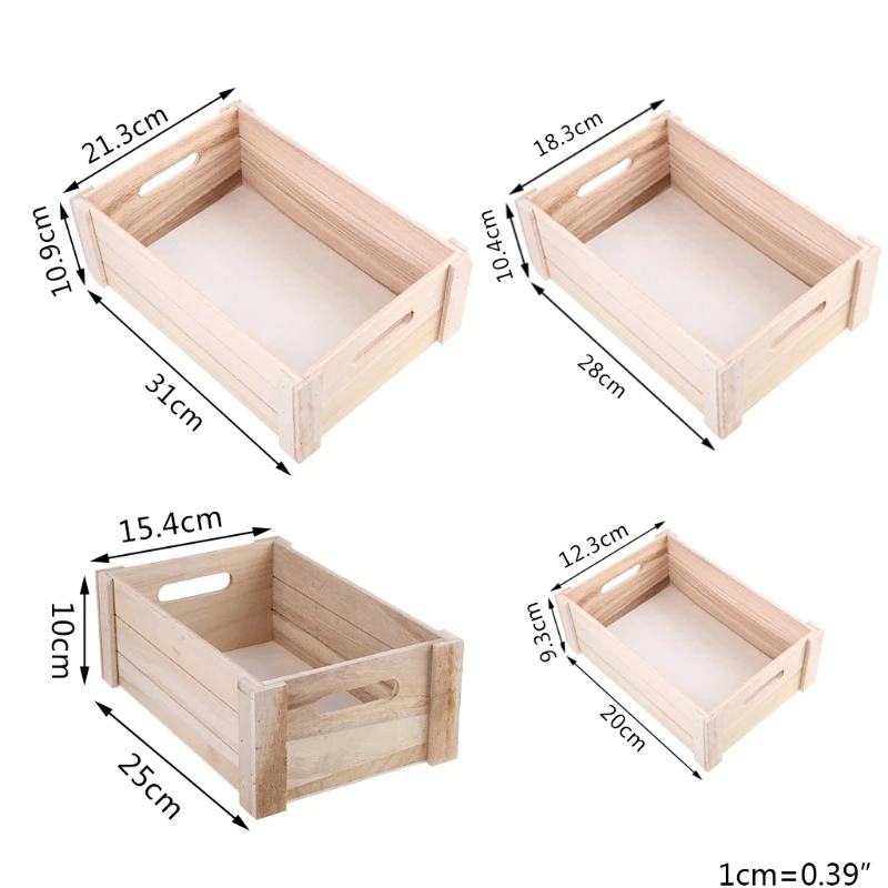 

Arrangement Box Collection Desk Desktop Wooden Sundries Rectangular Basket Organizer Creative Decor Home Storage Desktop