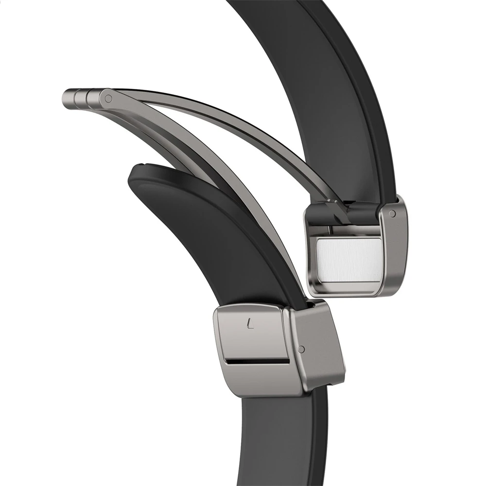 Ремешок силиконовый для Samsung Galaxy Watch 7 FE Мягкий Складной Металлический