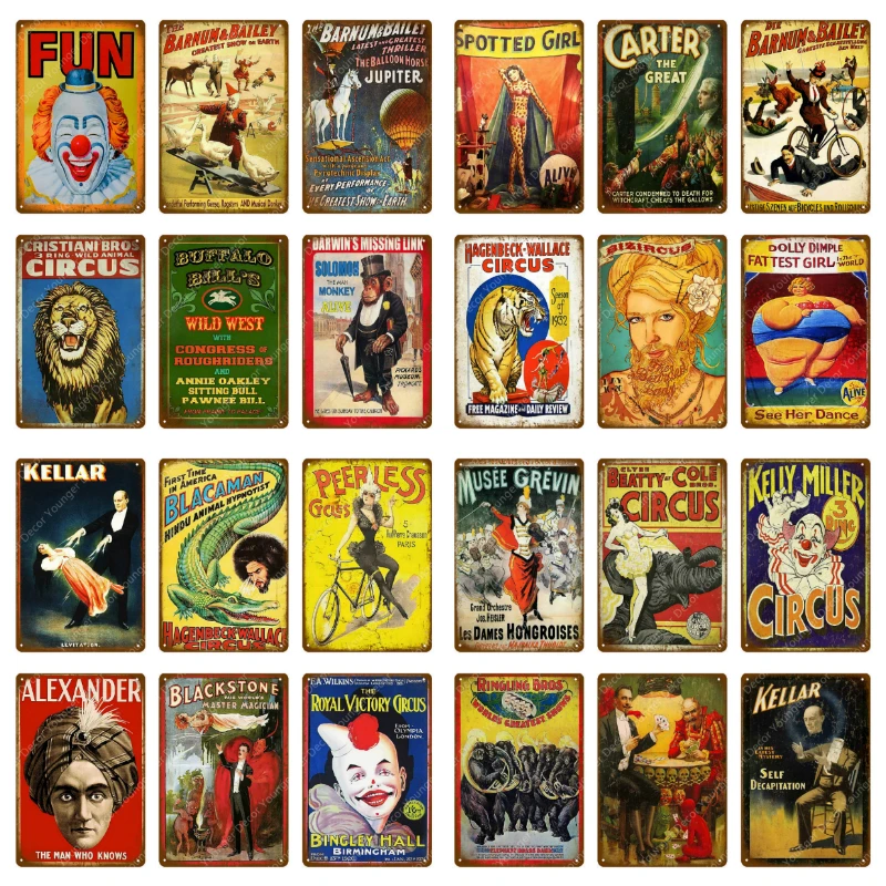 

Интересные цирковые металлические знаки Kellar, Александр блэкстон, настенный плакат, художественный плакат, картина, тарелка для паба, бара, клуба, кафе, домашний декор YJ105