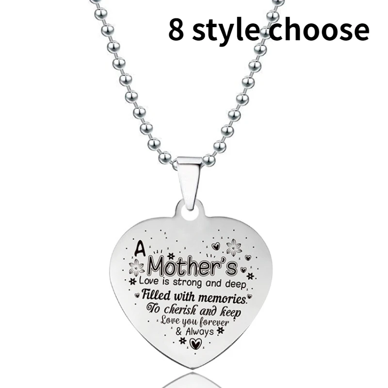 

2023 New Popular I Love You Mom Friend Sister Friendship Stainless Steel Necklace Charm Female Jewelry Accessories Gift