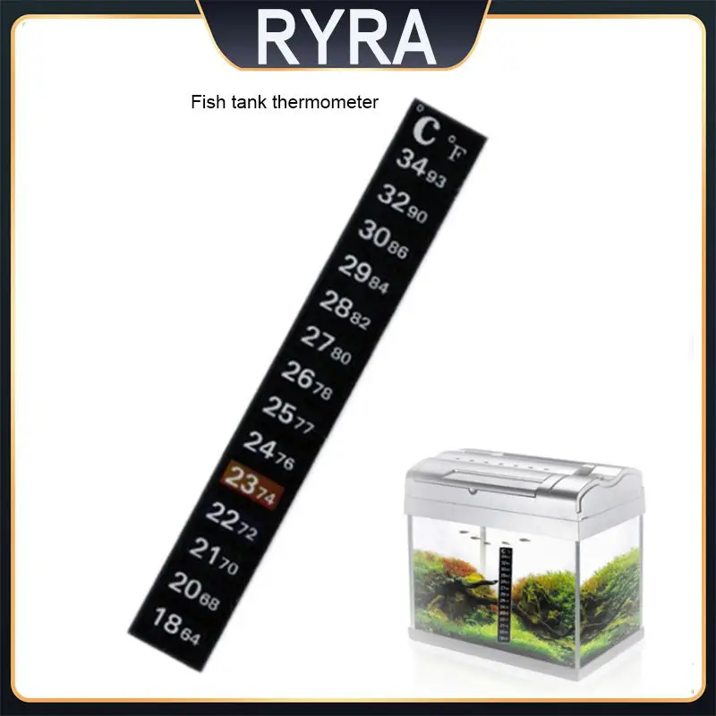 

1pcs Aquarium Thermometer Durable Digital Fish Tank Fridge Sticker Temperature Control Temperature Measurement Stickers Adhesive