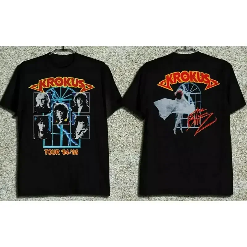 Фото Футболка KROKUS Band the Blitzz tour 84 85, полный размер S 5XL FH992 №1