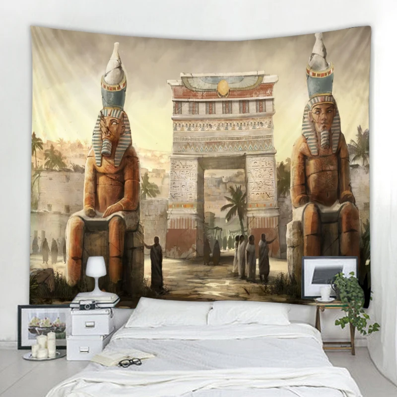 

Egyptian gods Egyptian mythology decorative tapestry curtains background wall cloth decoration bedroom living room background