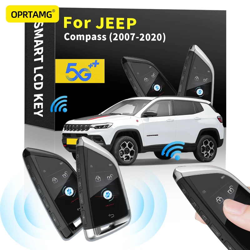 

Запуск одной кнопкой для JEEP Compass 2007-2020 автомобильный умный дистанционный ключ с ЖК-дисплеем умный ключ для ключей без ключа go аксессуары для ...