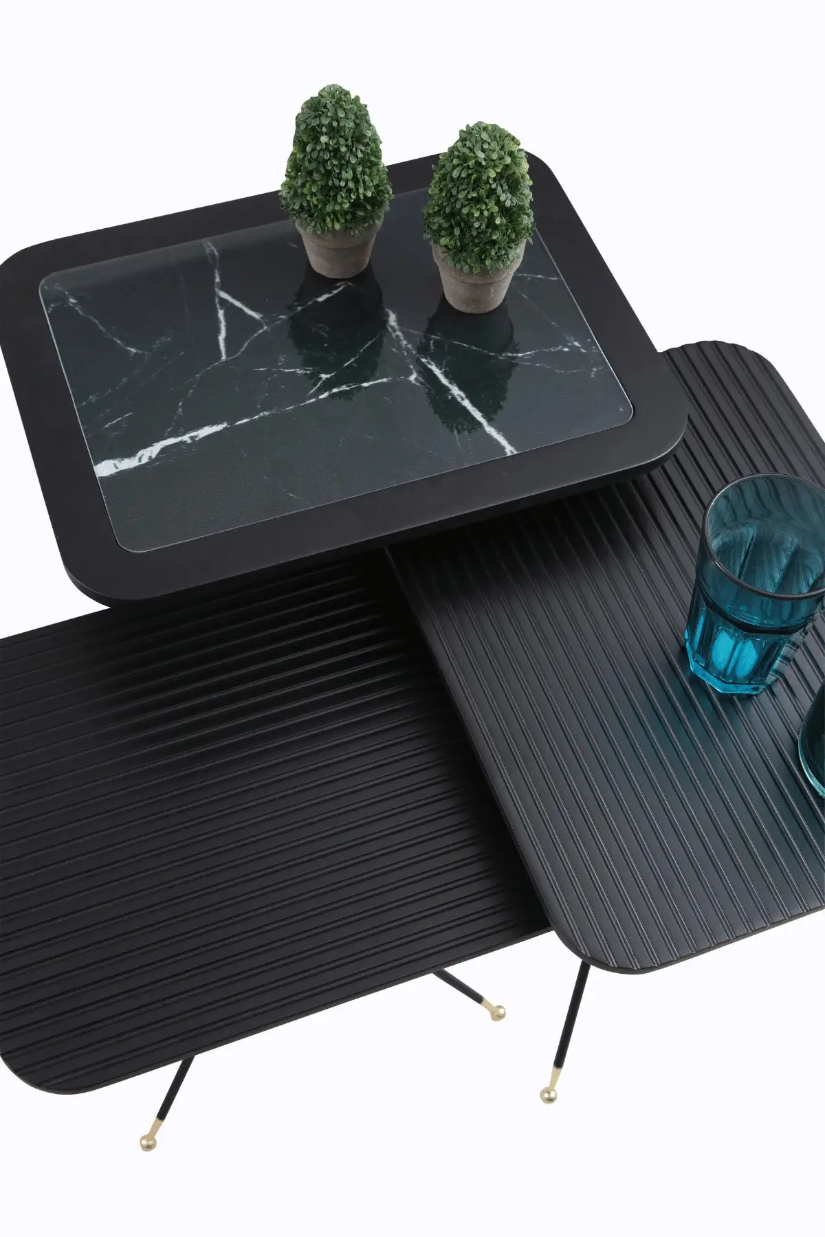 

Diamond Black Metal ,Cnc Cutting Processing Zigon coffee table coffee tables table basse furniture living room table