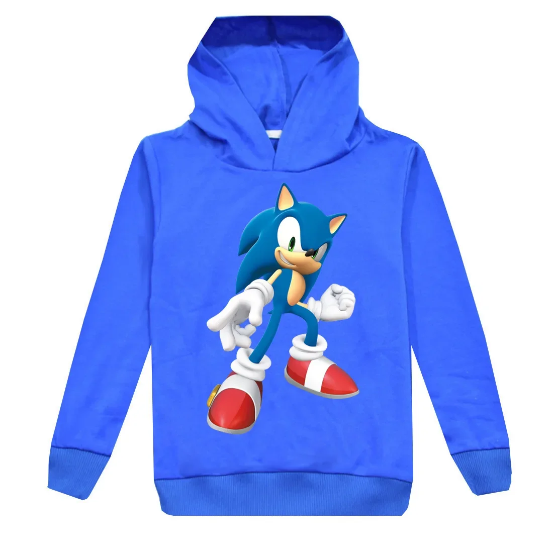 

Модный Топ Sonic The Hedgehog для мальчиков и девочек, в европейском и американском стиле, с капюшоном, свитер с длинными рукавами, крутой, удобный, теплый