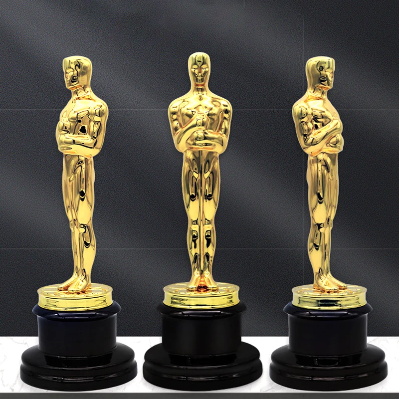 

Копия 1:1 сувениры с трофером Оскара 34 см, металлические трофеи Оскара, ТВ-фильм, статуэтка-трофей коллекционные украшения