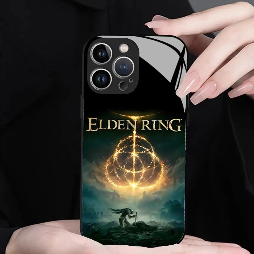 Фото Чехол для телефона Elden Ring для iPhone 17, 16, 15, 14, 13, 12 Pro Max, XR, Air Plus, черный, серебристый, жесткий чехол-накладка №4