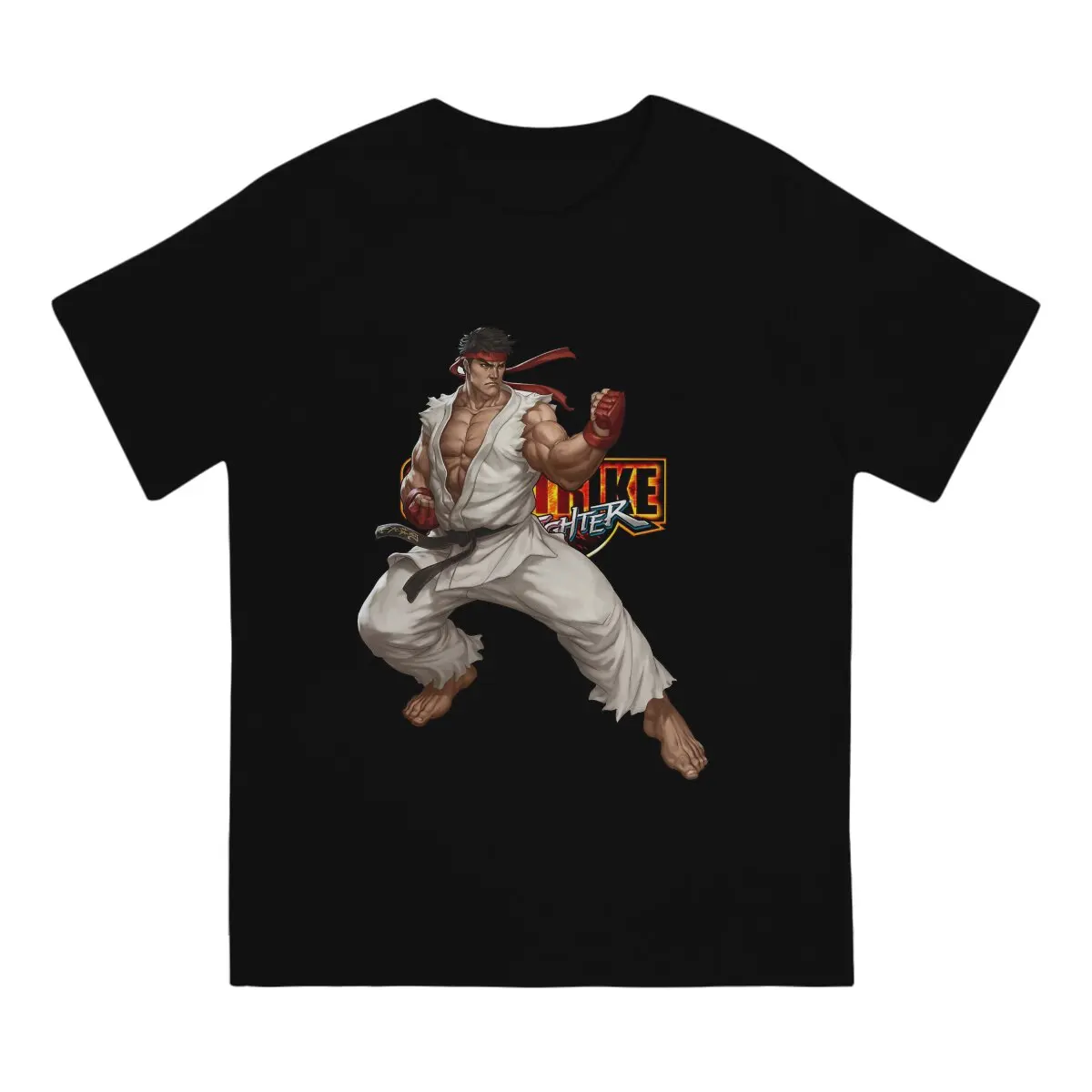 

Ryu Men T Shirts Street Fighters Casual Tee Shirt Short Sleeve Round Neck T-Shirts 100% Cotton Summer Clothing