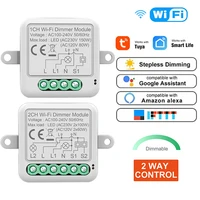 tuya wifi zigbee wireless 100v 240v 10a 12gang module mini dimmer interruptor electric circuit switch smart breaker switch