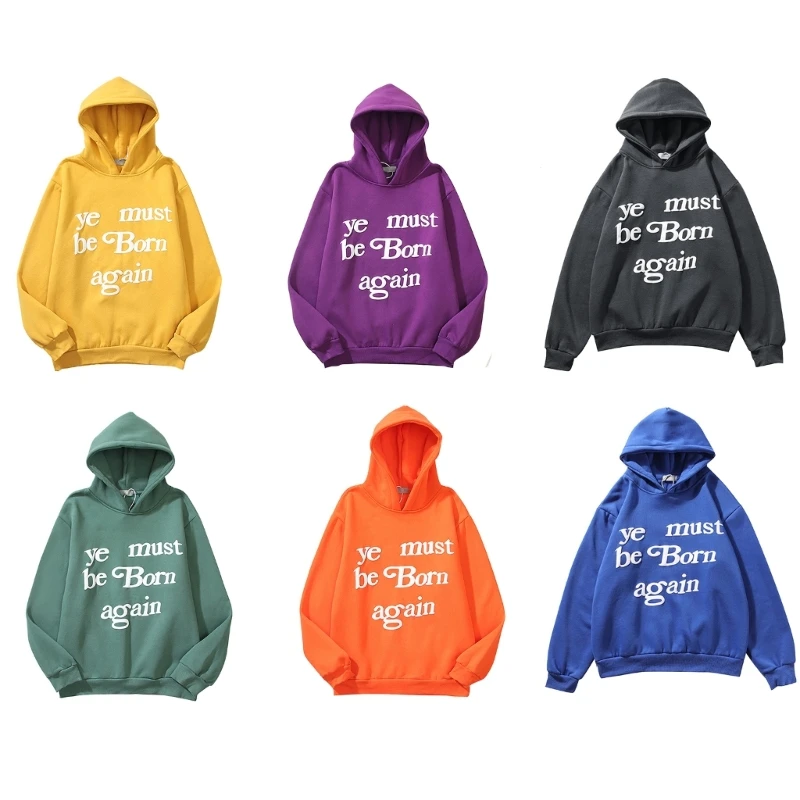 

Свитшот с рисунком Ye Must Be Born для мужчин и женщин, Свободный пуловер оверсайз, толстовка, Топ