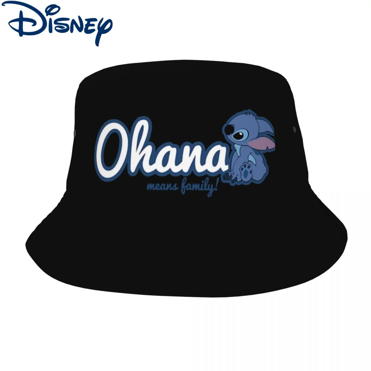 

Woman Bucket Hats Ohana Family Stitch Spring Picnic Headwear Packable Camping Fishing Fisherman Hats Disney Panama Hat Gift Idea