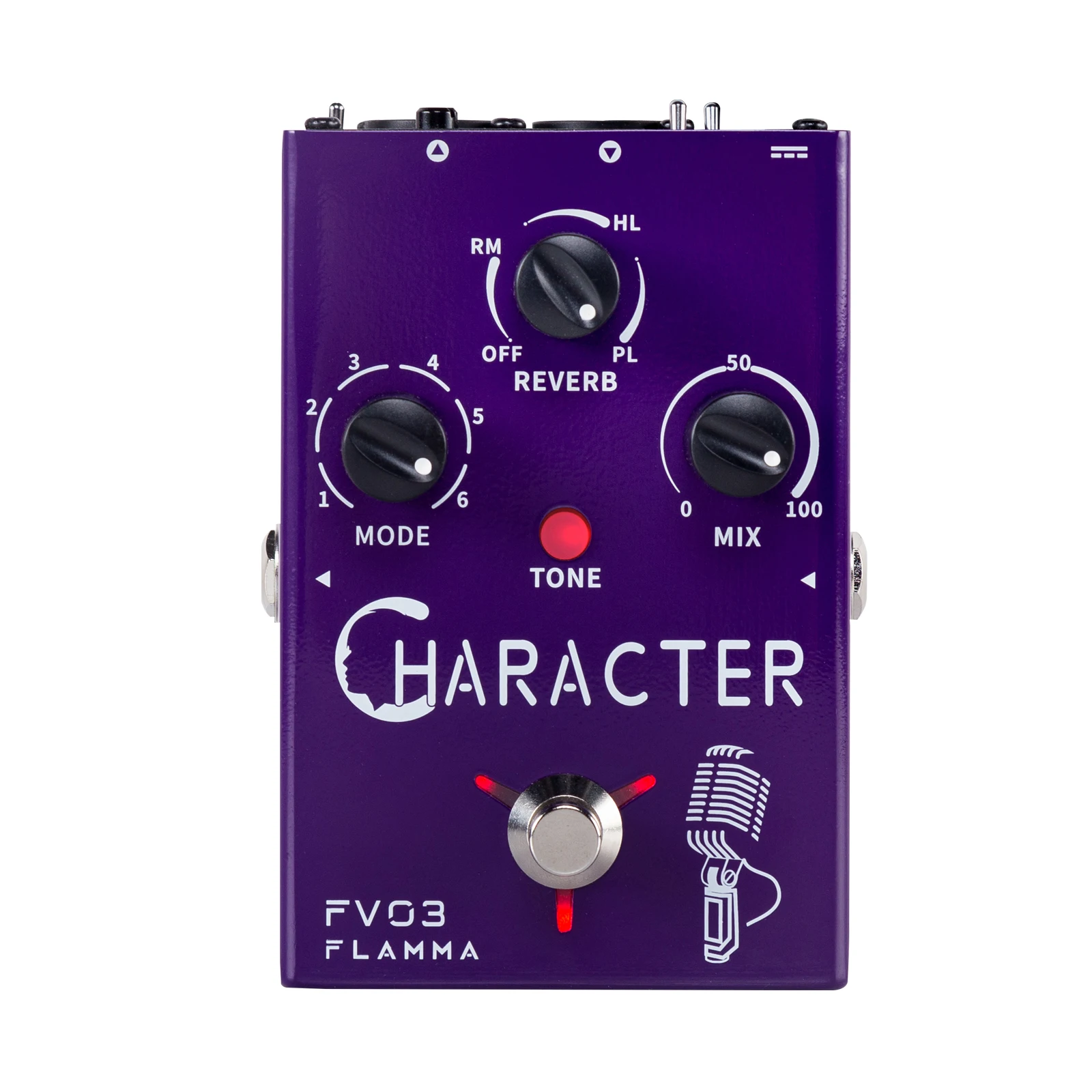 

FLAMMA FV03 Guitar Effect Pedal Character Vocal Effects Processor 6 Character Modes with Reverb Effects Pedal 48V Phantom Power