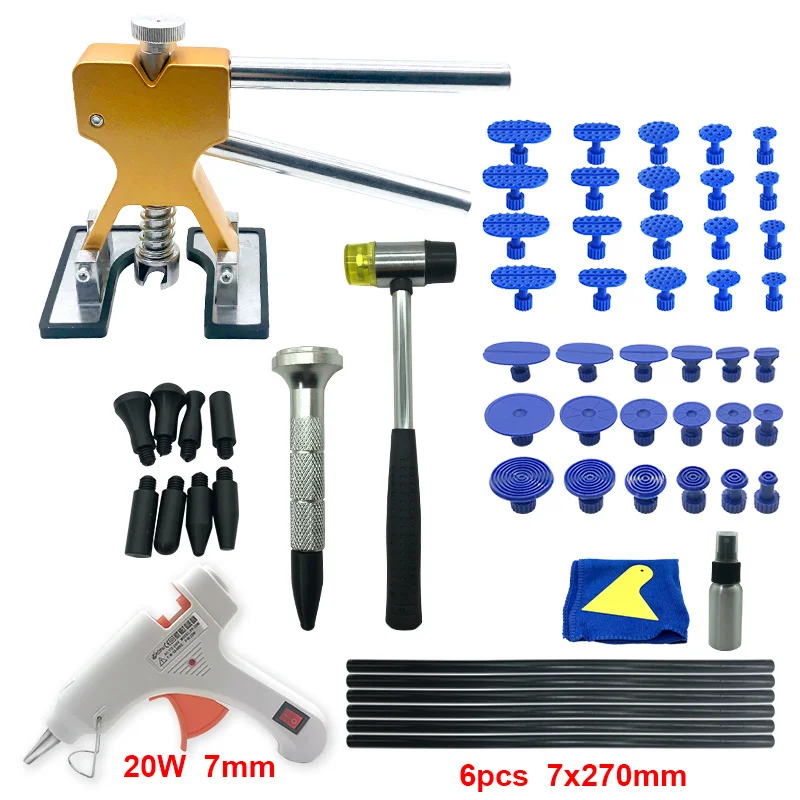 

Car Dent Puller Repair Tool Lift Bridge Auto Body Paintless Dent Removal Kit Diy Garage Tool 18+ Suction Cup Take Out Car Buns