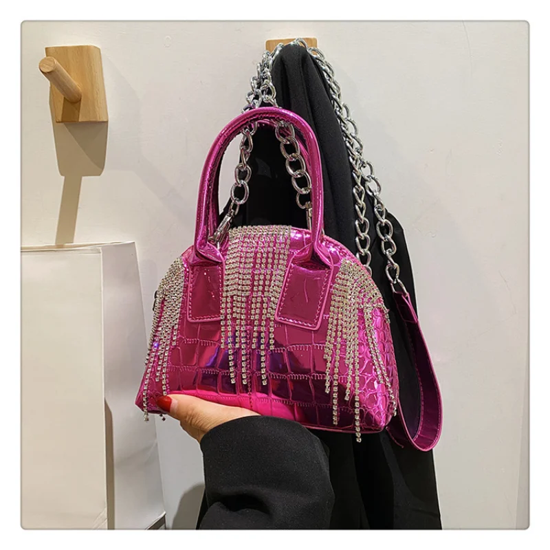 2023 New Tassel Fashion Small Handbags Luxury Designer Chain Crossbody Bags Summer Casual Vintage MultiColour Shoulder For Women
