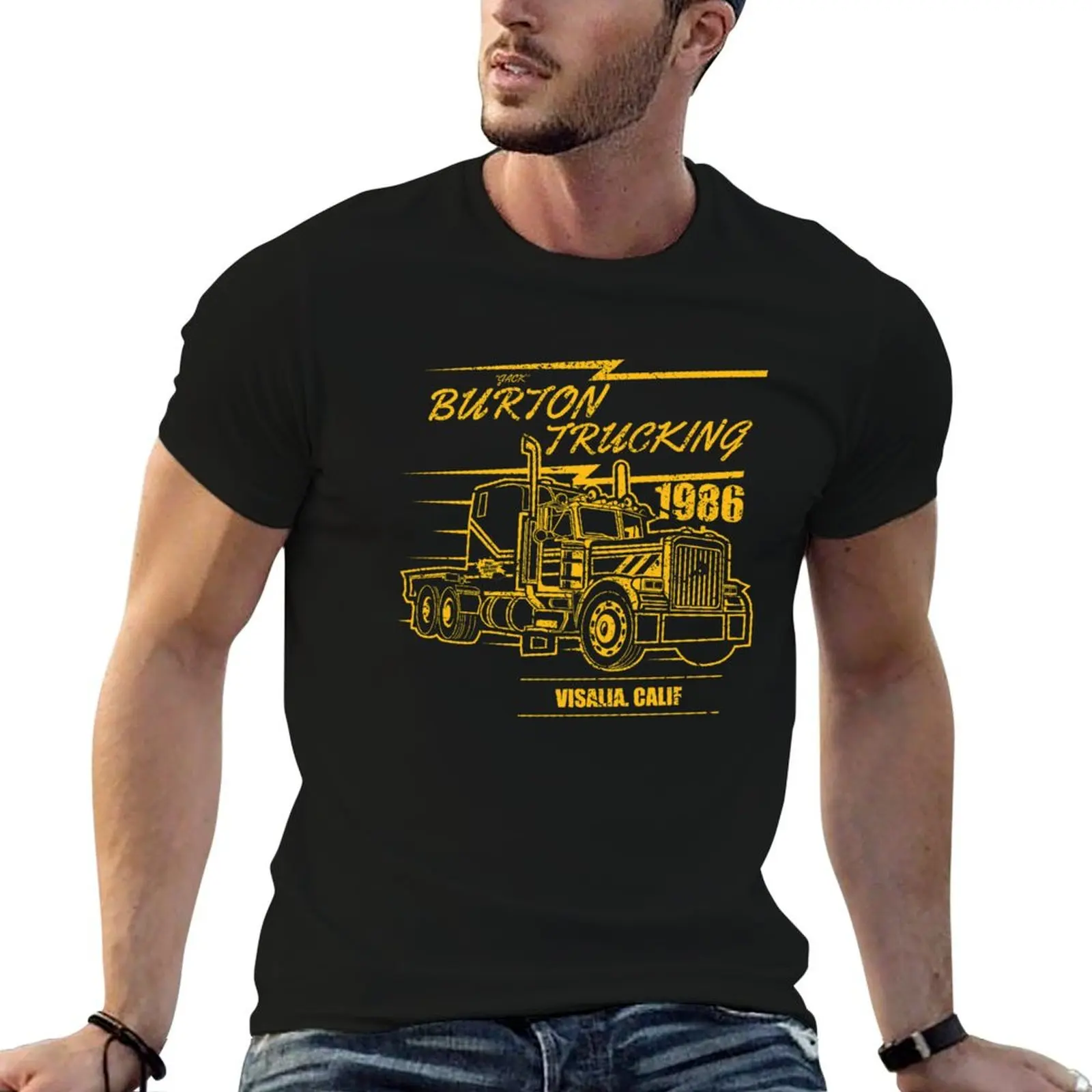 Фото Футболка BURTON TRUCKING, модная повседневная рубашка с короткими рукавами №1