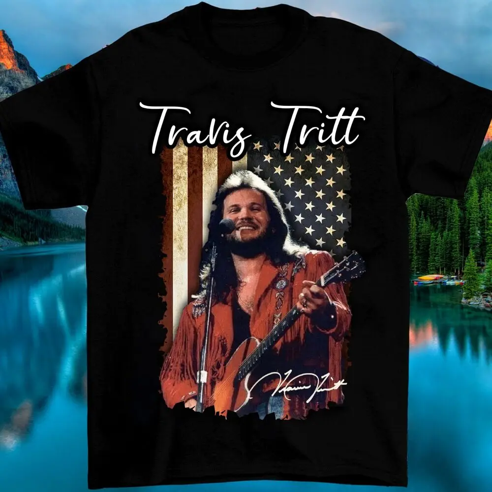 

Hot Travis Tritt With Guitar Shirt Cotton Unisex All Size T-Shirt Ws1604
