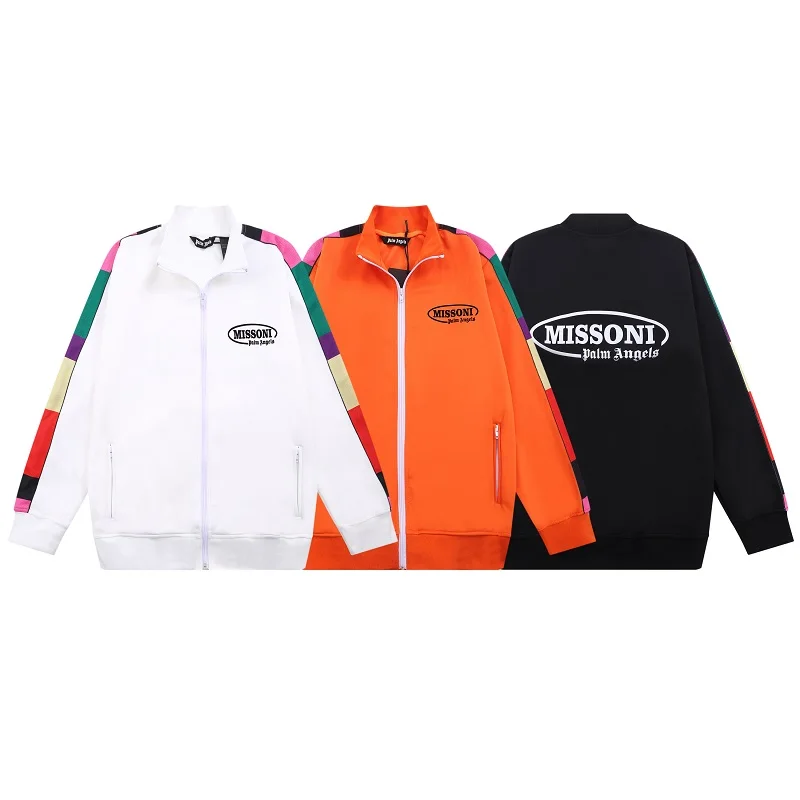 

PALM X ANGELS 2023 Spring Autumn new side striped zipperTracksuit Set Men And Women Couple casual Fashion Personality Clothing