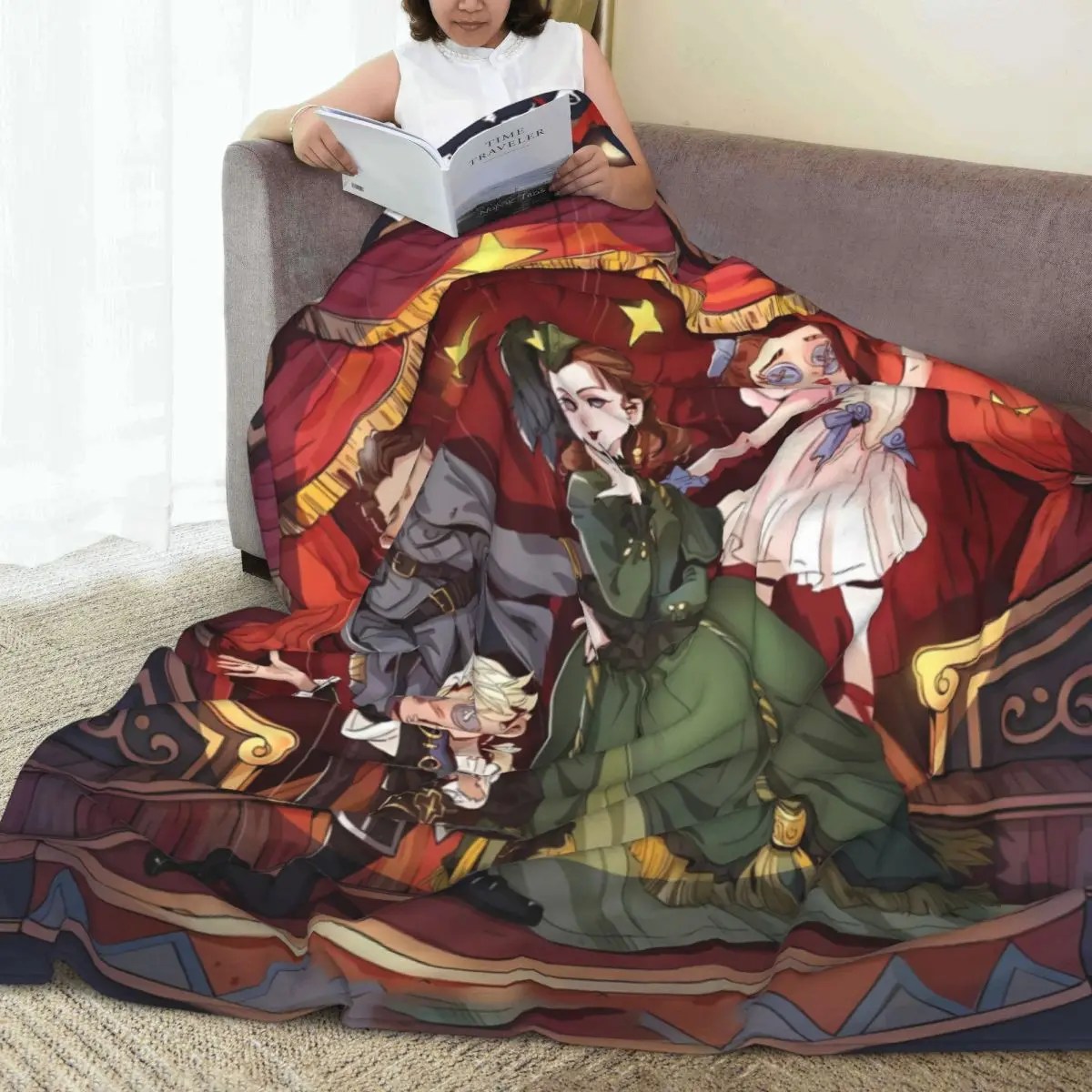 Одеяло с плакатом I-Identity V качественное супер теплое одеяло весеннее декоративное