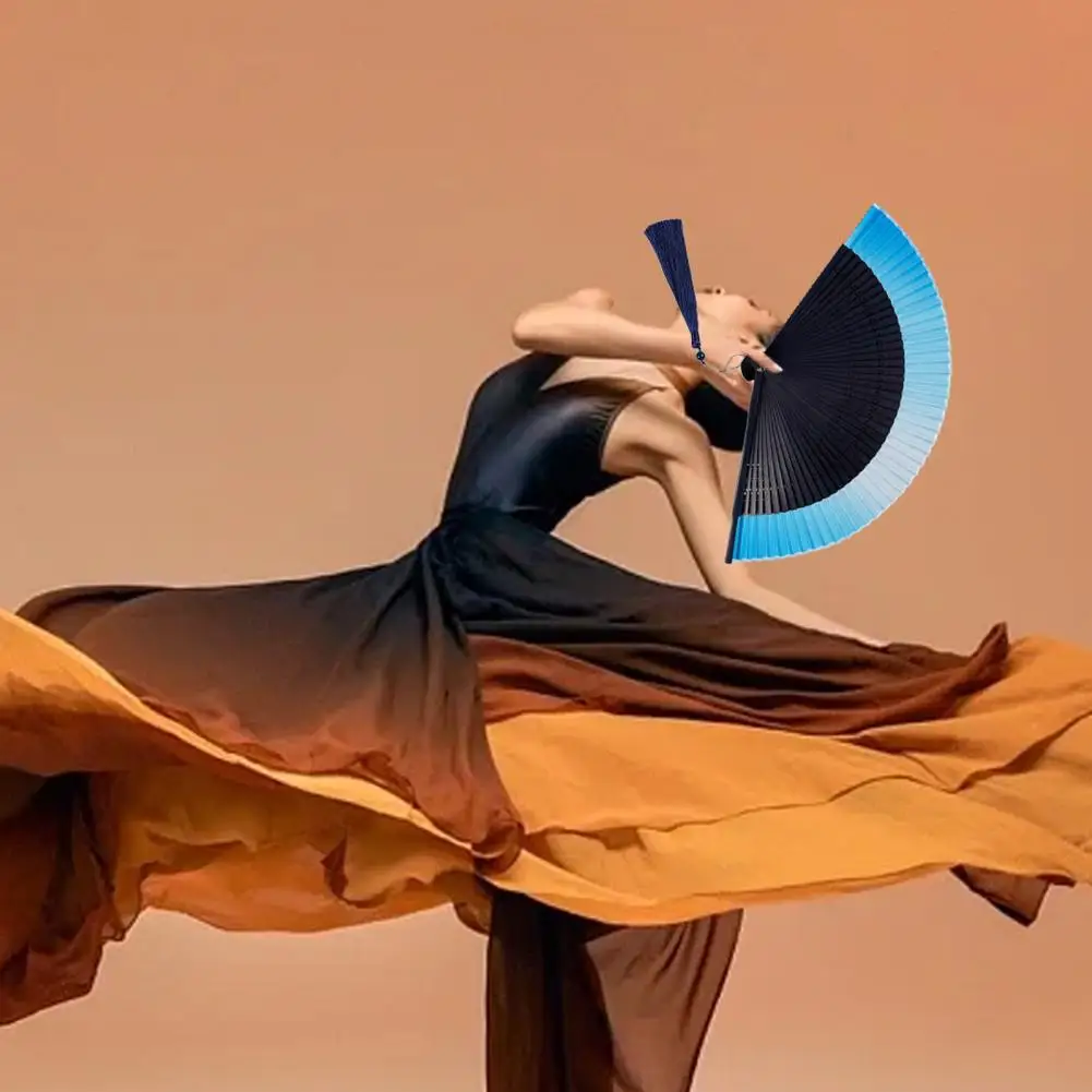 Красивый складной веер градиентные цвета винтажный бамбуковый деревянный