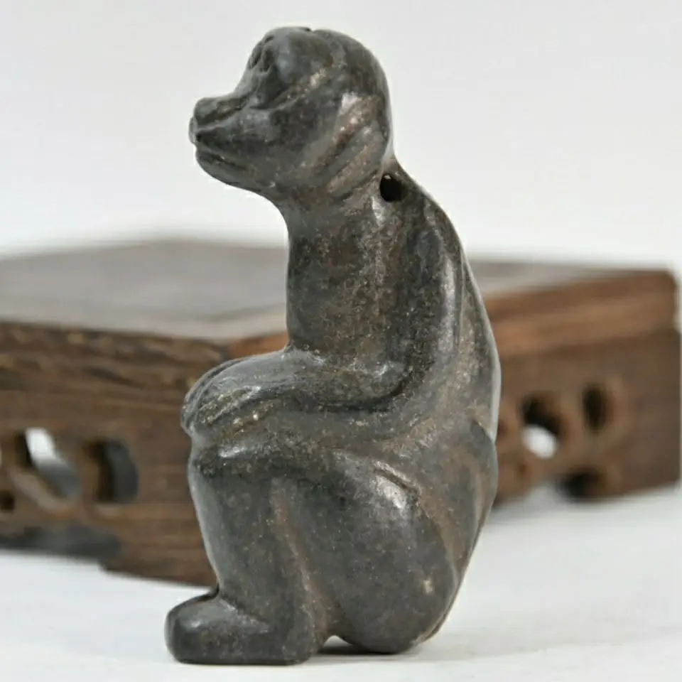 

Chinese Hongshan culture meteorite meteorite iron alien monkey ornaments