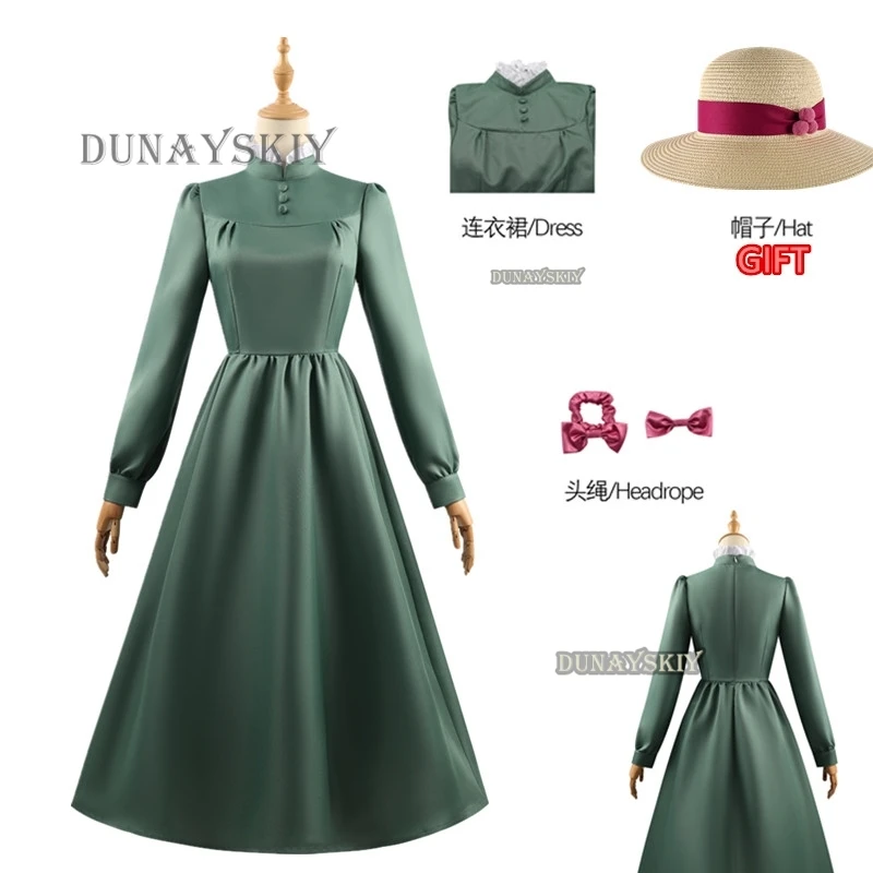 Аниме косплей платья Софи костюм Hatter длинное платье фартук шляпа подарок женский